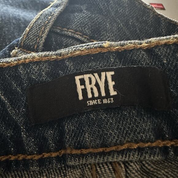 FRYE Barrel Jeans Women Size 18 Medium Wash High Rise Button Fly Denim Tapered - Picture 9 of 11